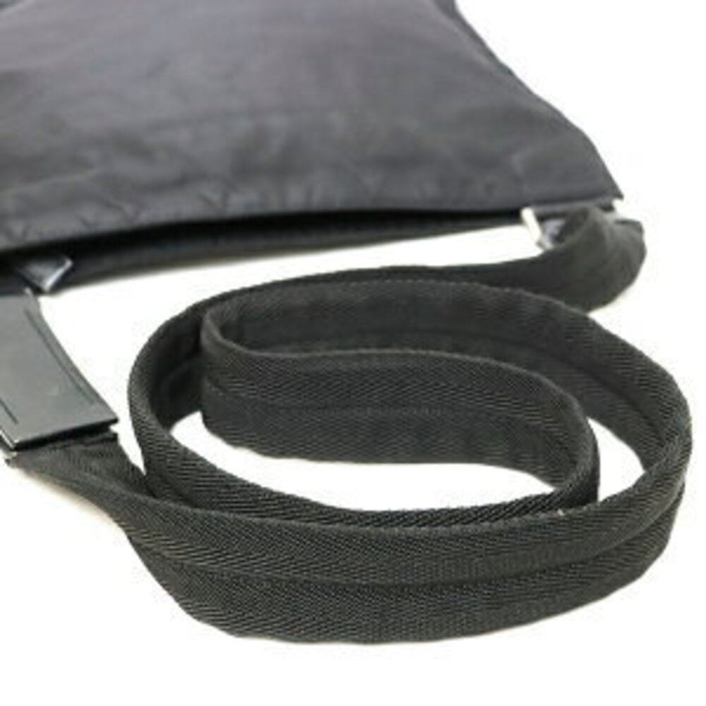 Prada Triangle Logo Crossbody Shoulder Bag Flat Black - Picture 3 of 6